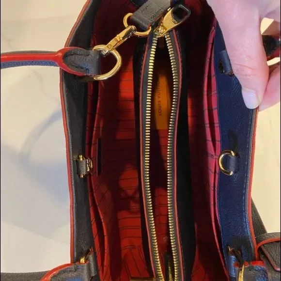 Louis Vuitton Montaigne Empreinte MM Marine Rouge - Picture 5 of 8